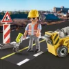 Bauarbeiter mit Kantenfräser-PLAYMOBIL Flash Sale