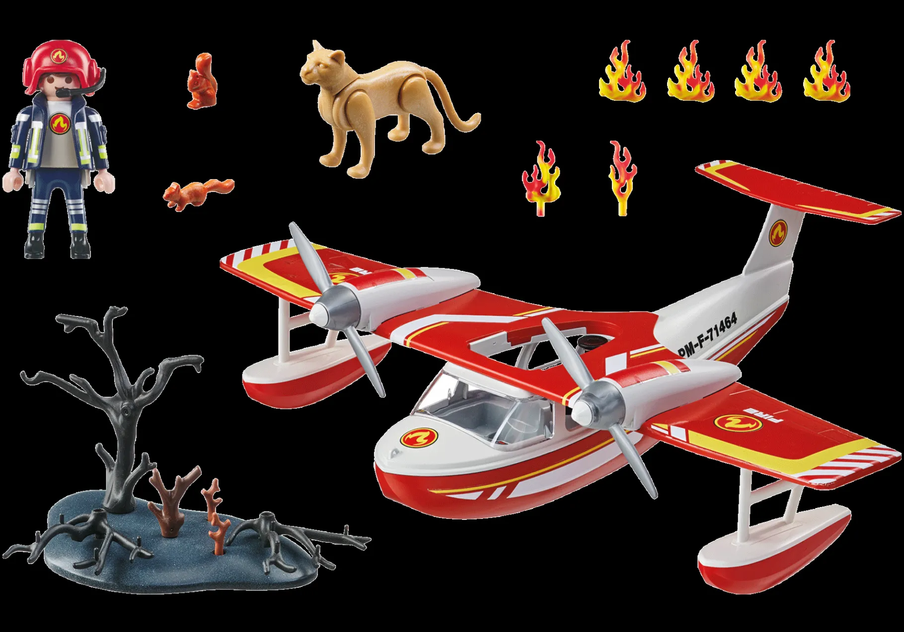 Feuerwehrflugzeug mit Löschfunktion-PLAYMOBIL Discount
