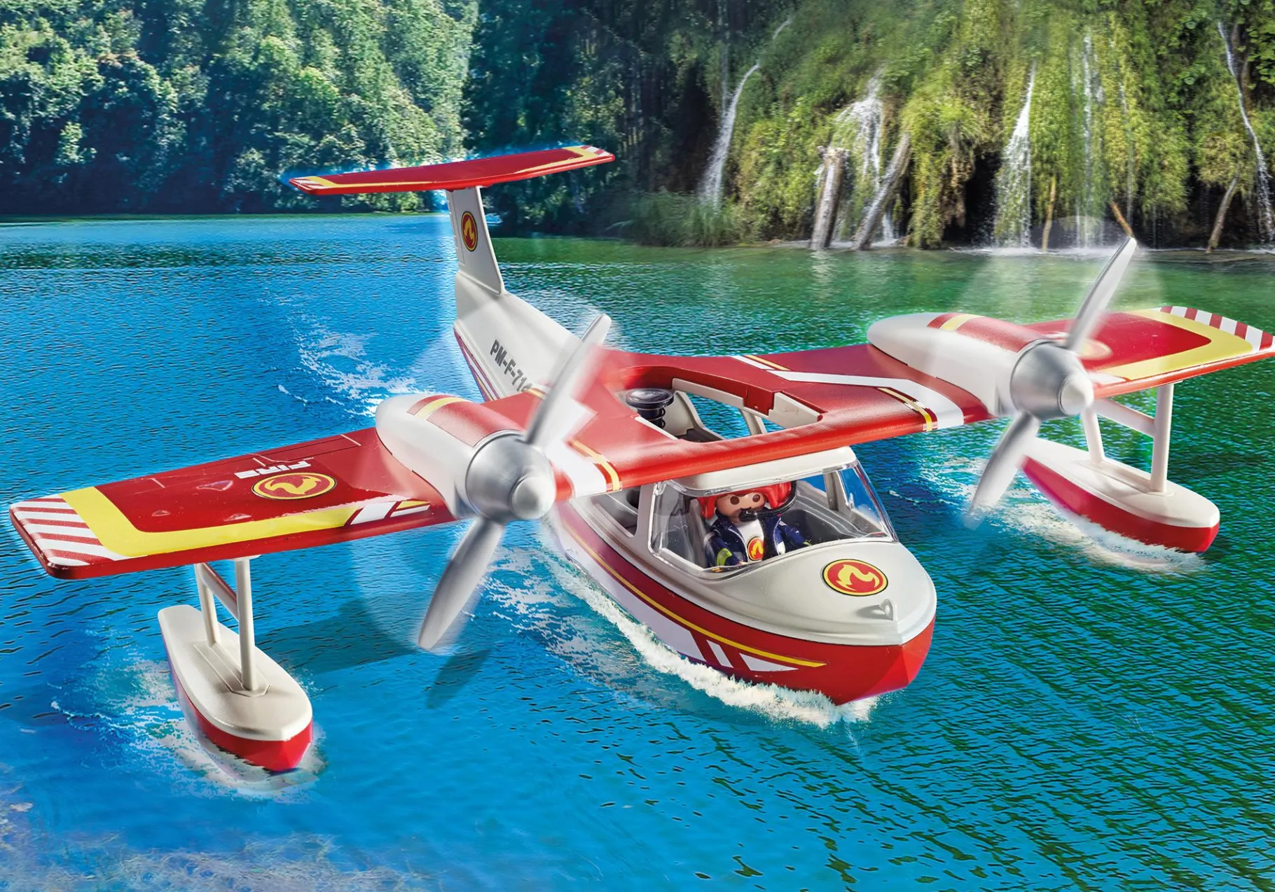 Feuerwehrflugzeug mit Löschfunktion-PLAYMOBIL Discount