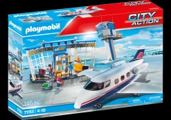 Flughafen mit Flugzeug und Tower-PLAYMOBIL Outlet