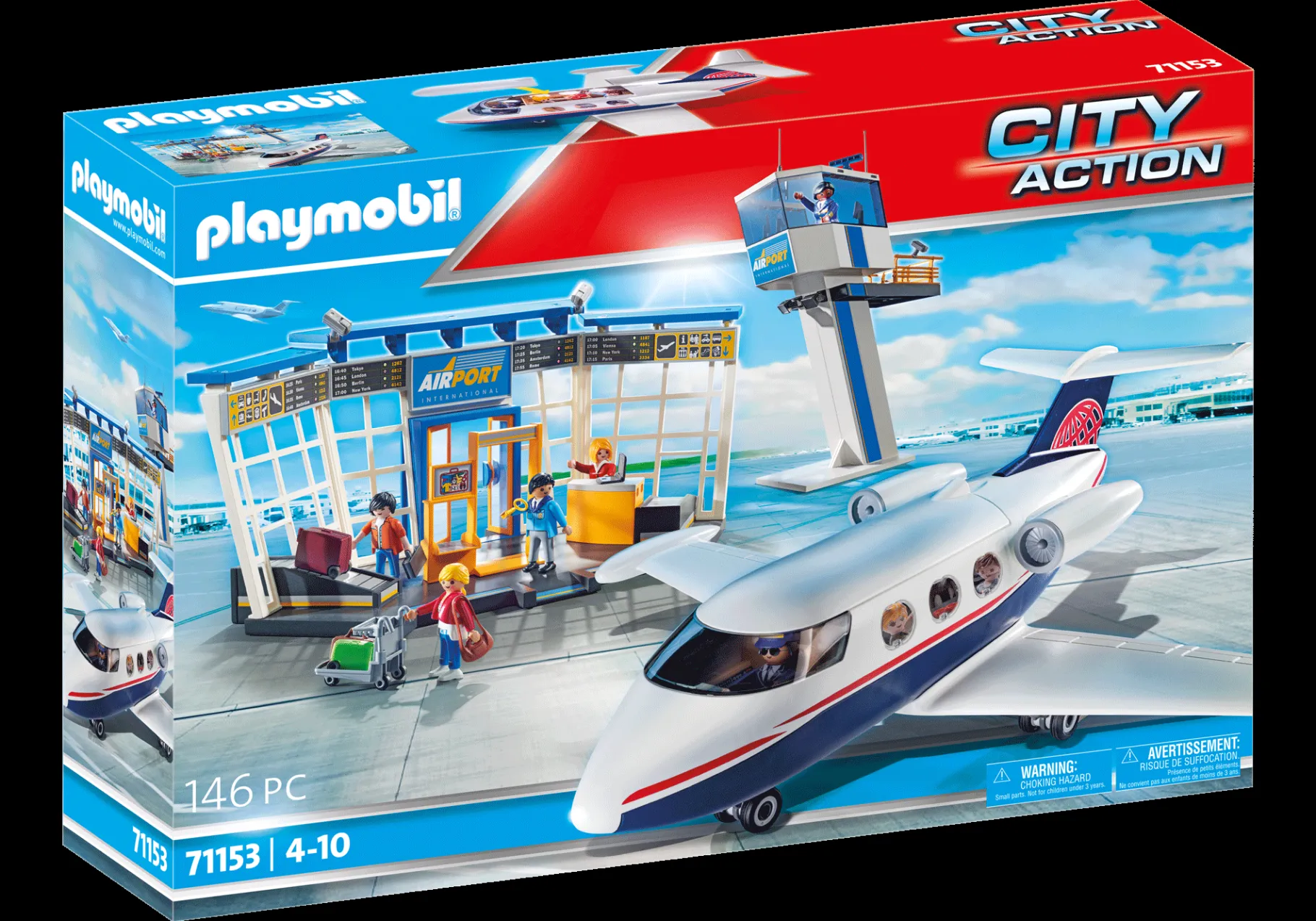 Flughafen mit Flugzeug und Tower-PLAYMOBIL Outlet
