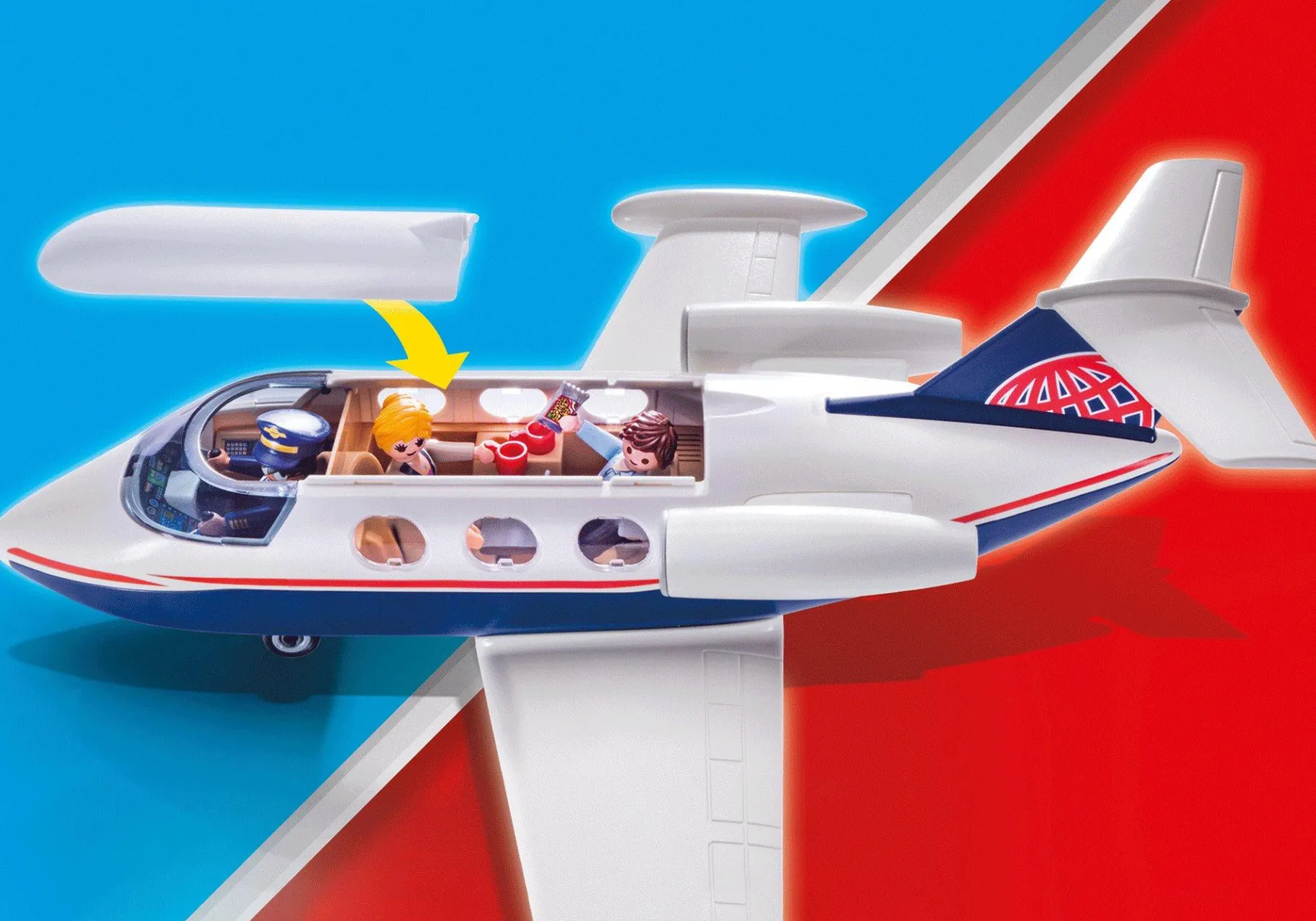 Flughafen mit Flugzeug und Tower-PLAYMOBIL Outlet