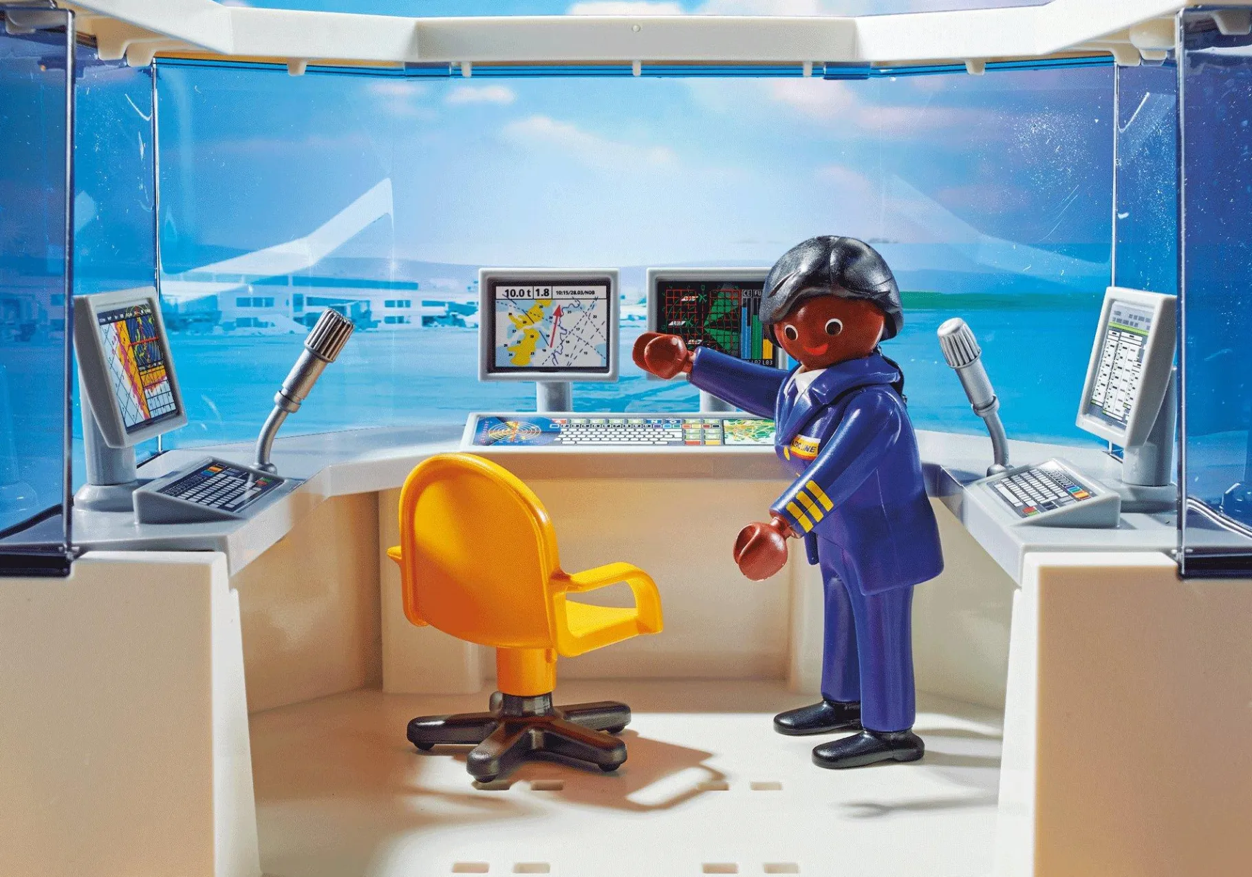 Flughafen mit Flugzeug und Tower-PLAYMOBIL Outlet