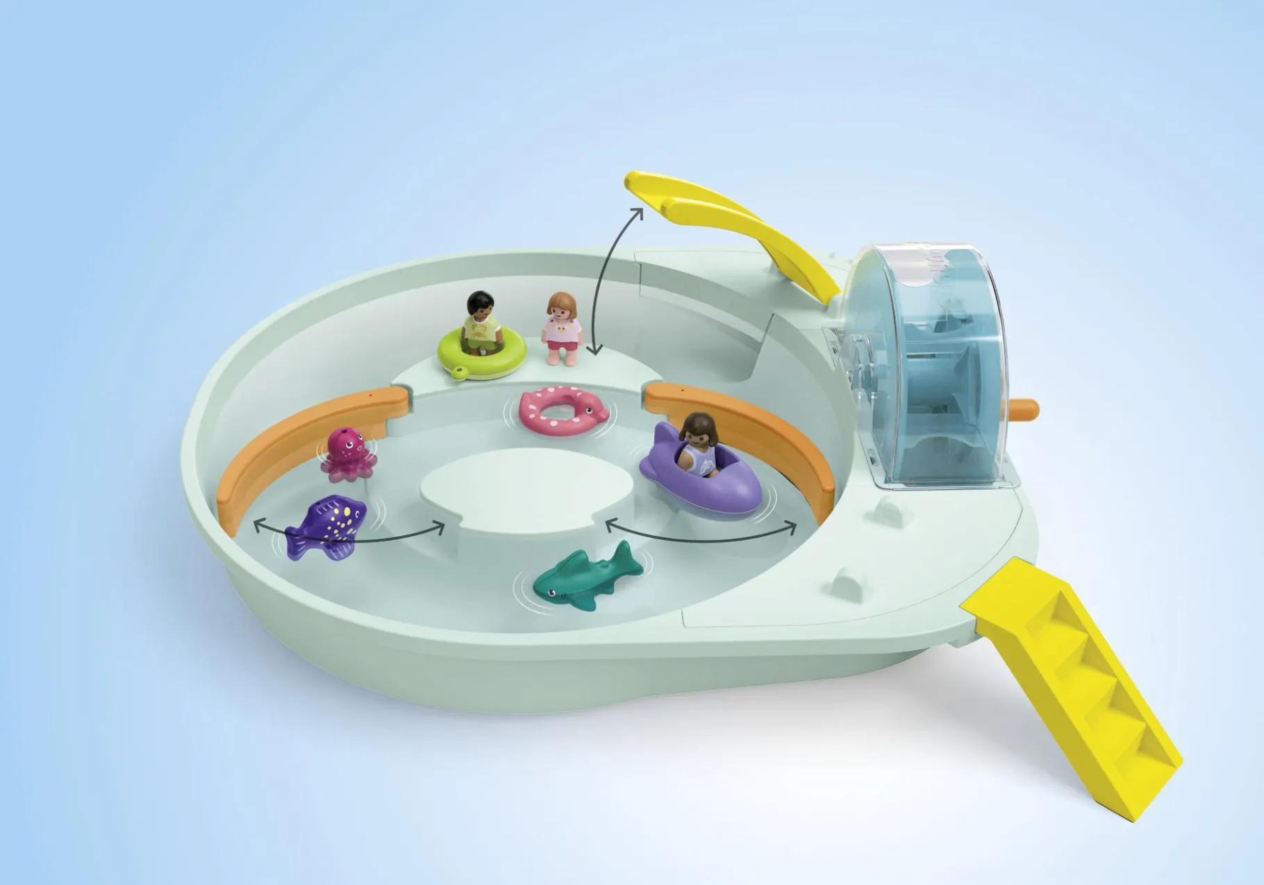 JUNIOR AQUA: Wasserbahn mit Wasserspielplatz und Lerneffekten-PLAYMOBIL Discount