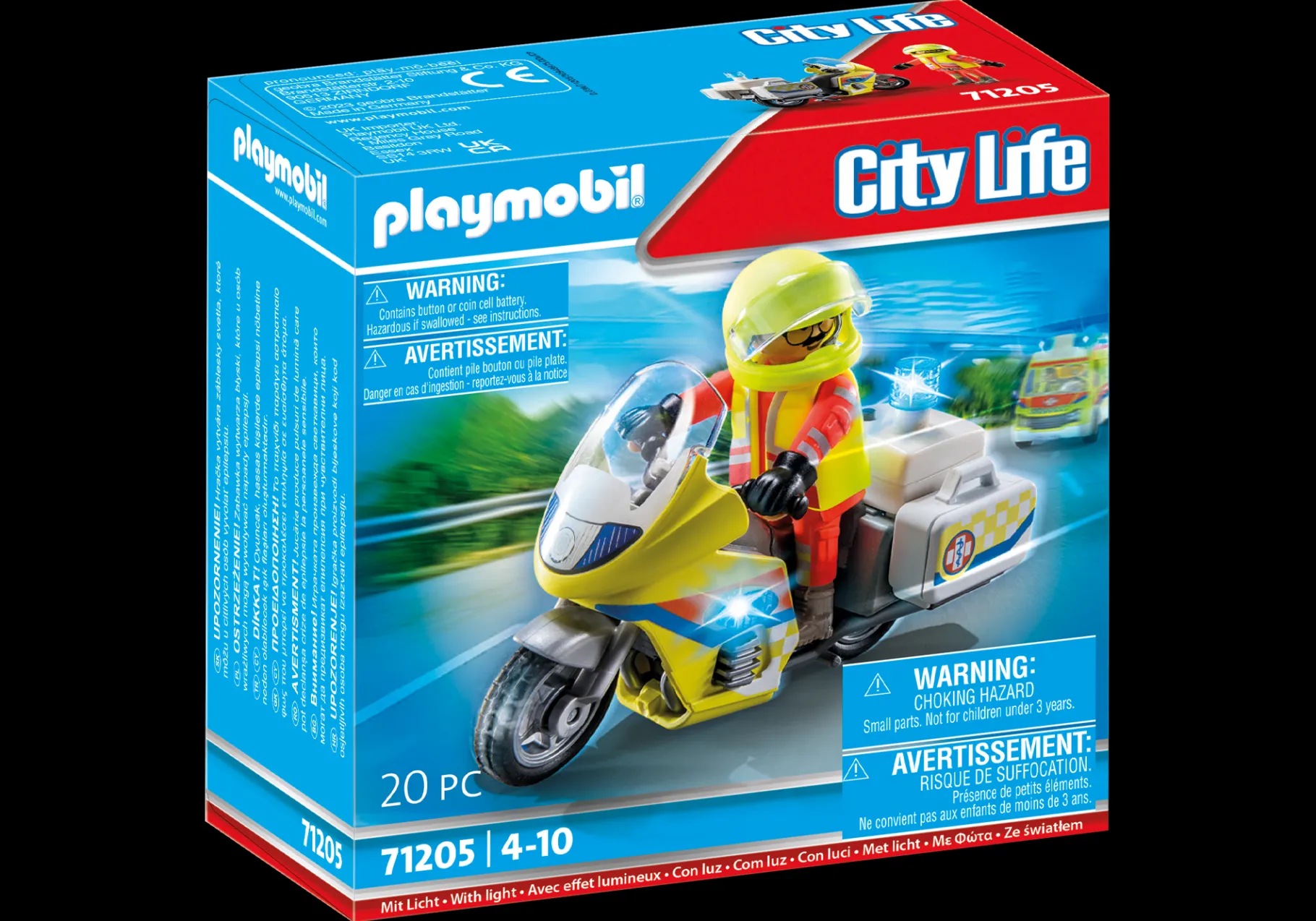 Notarzt-Motorrad mit Blinklicht-PLAYMOBIL Hot