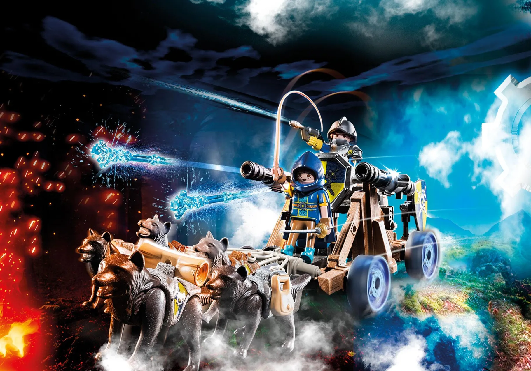 Novelmore Wolfsgespann und Wasserkanone-PLAYMOBIL Shop