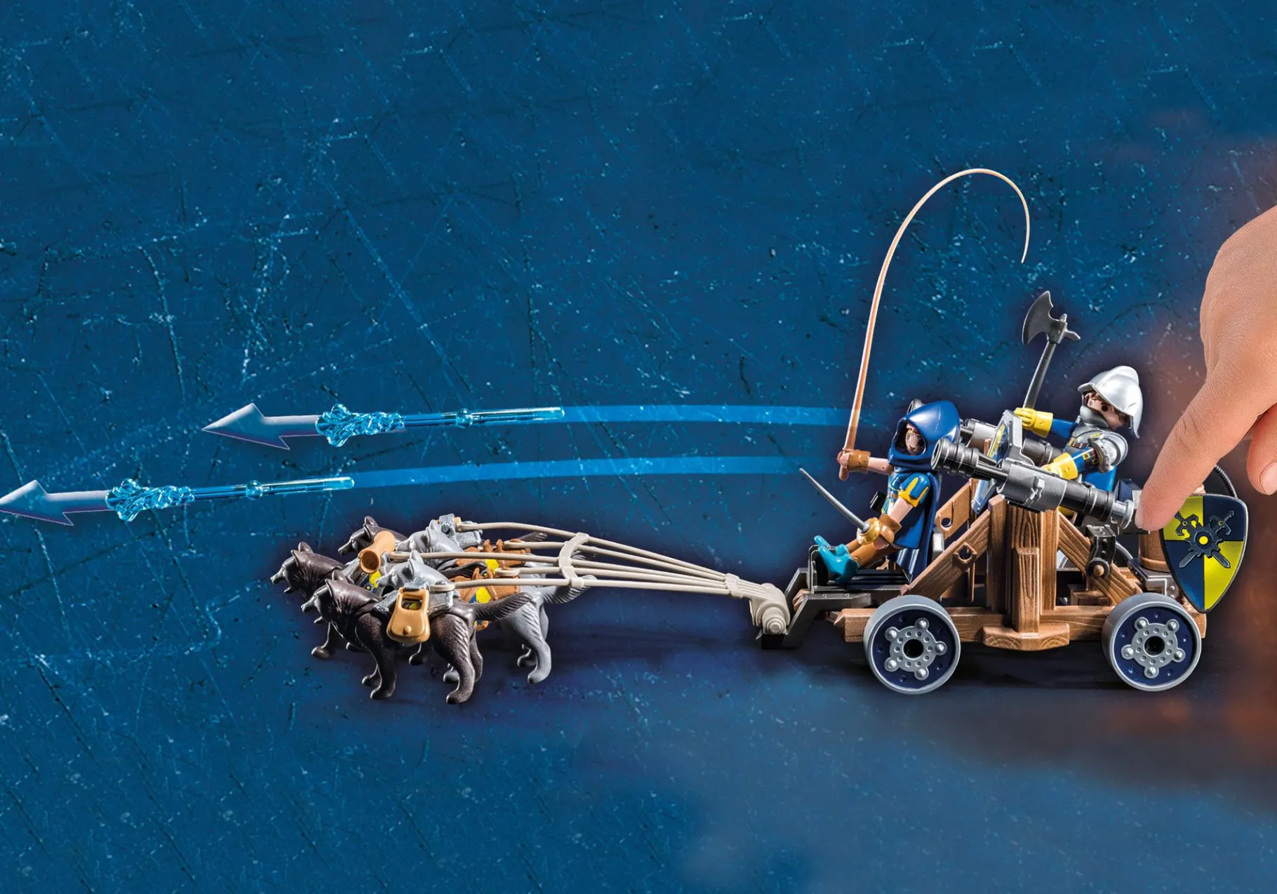 Novelmore Wolfsgespann und Wasserkanone-PLAYMOBIL Shop