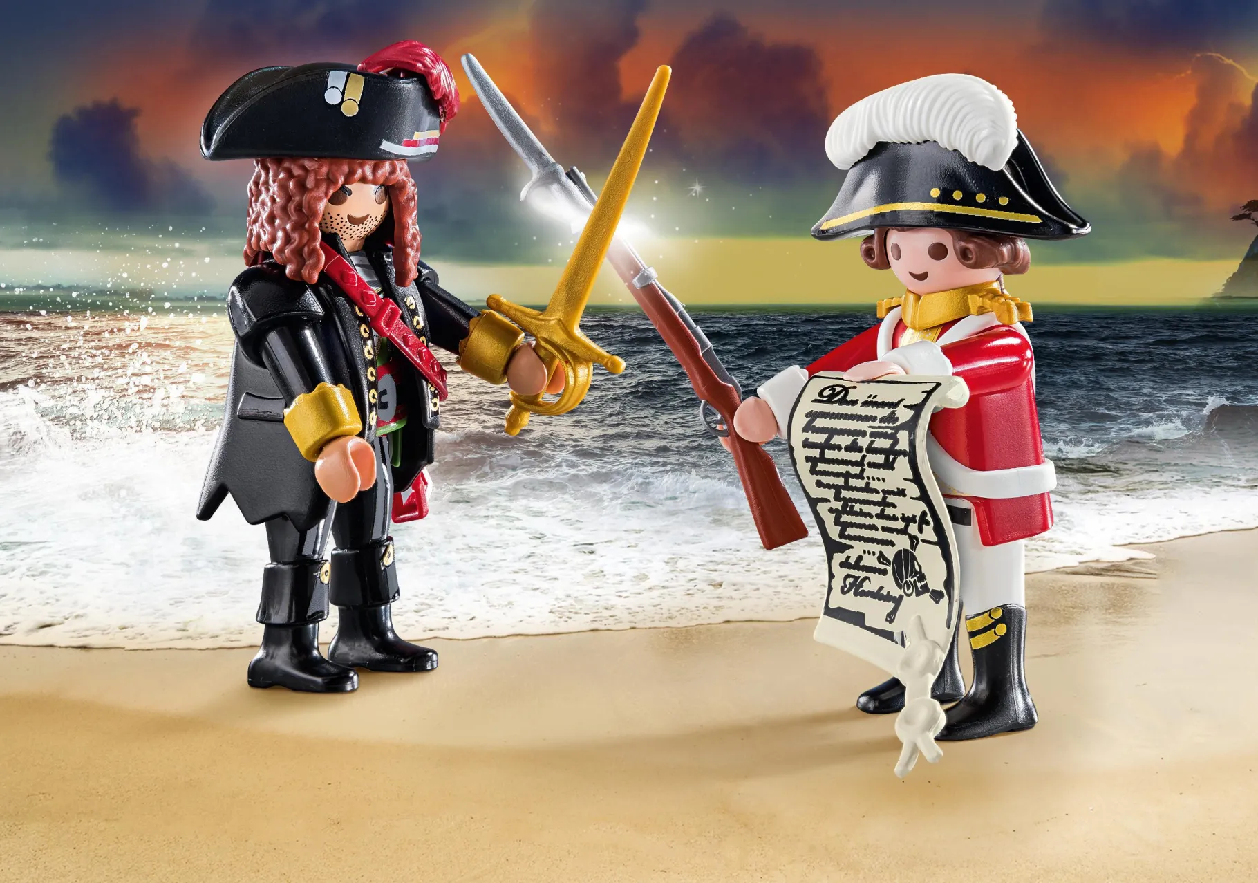 Piratenkapitän und Rotrock-PLAYMOBIL Cheap