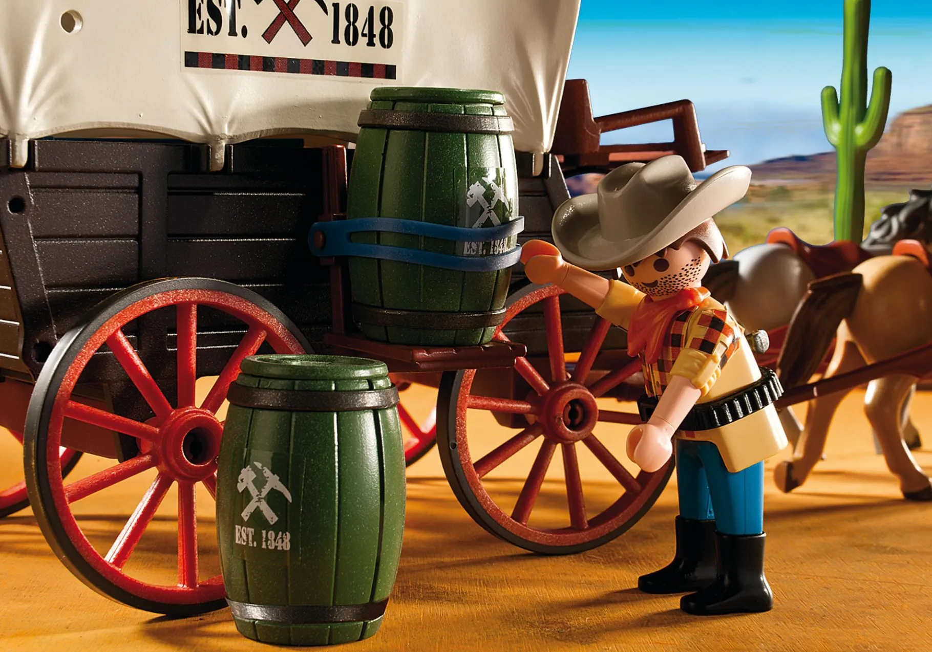 Planwagen mit überfall-PLAYMOBIL Store