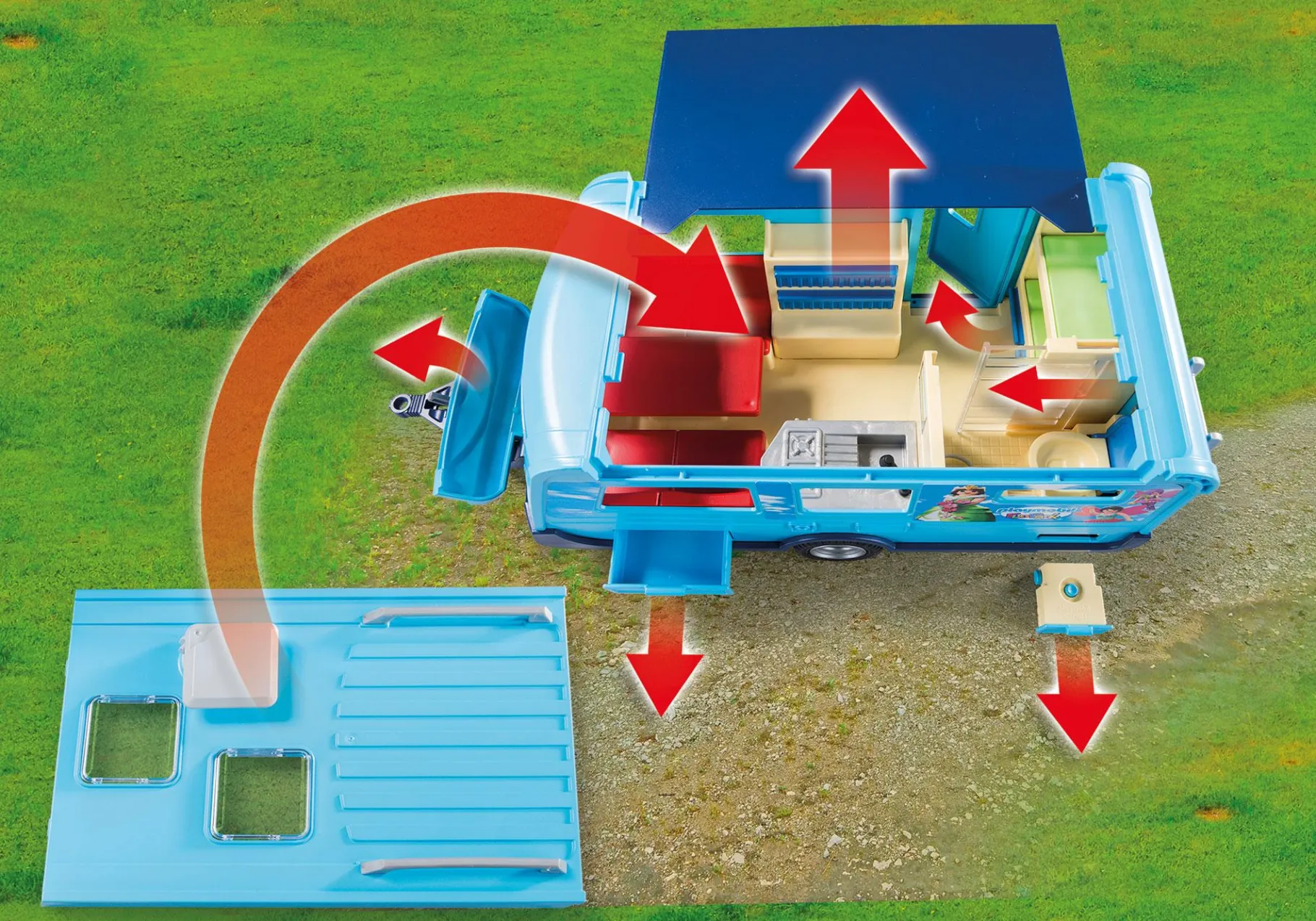 -FunPark Pick-Up mit Wohnwagen-PLAYMOBIL Outlet