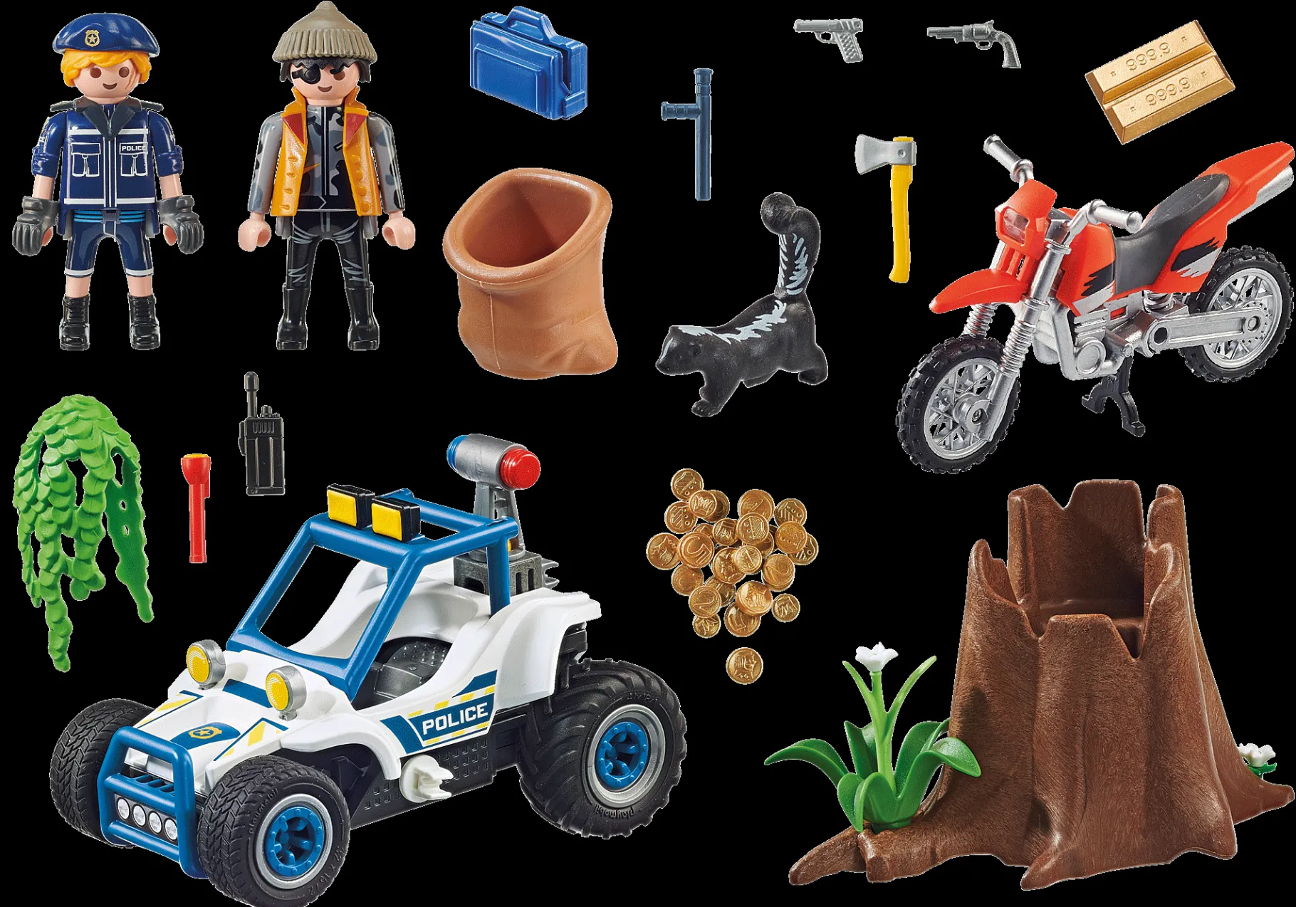 Polizei-Geländewagen: Verfolgung des Schatzräubers-PLAYMOBIL Cheap