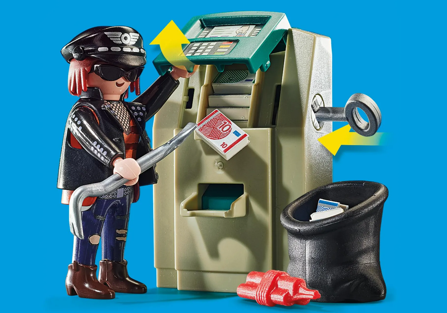 Polizei-Motorrad: Verfolgung des Geldräubers-PLAYMOBIL Best