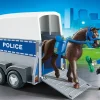 Polizeipferd mit Anhänger-PLAYMOBIL Cheap