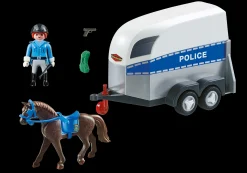 Polizeipferd mit Anhänger-PLAYMOBIL Cheap