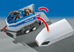 Polizeipferd mit Anhänger-PLAYMOBIL Cheap