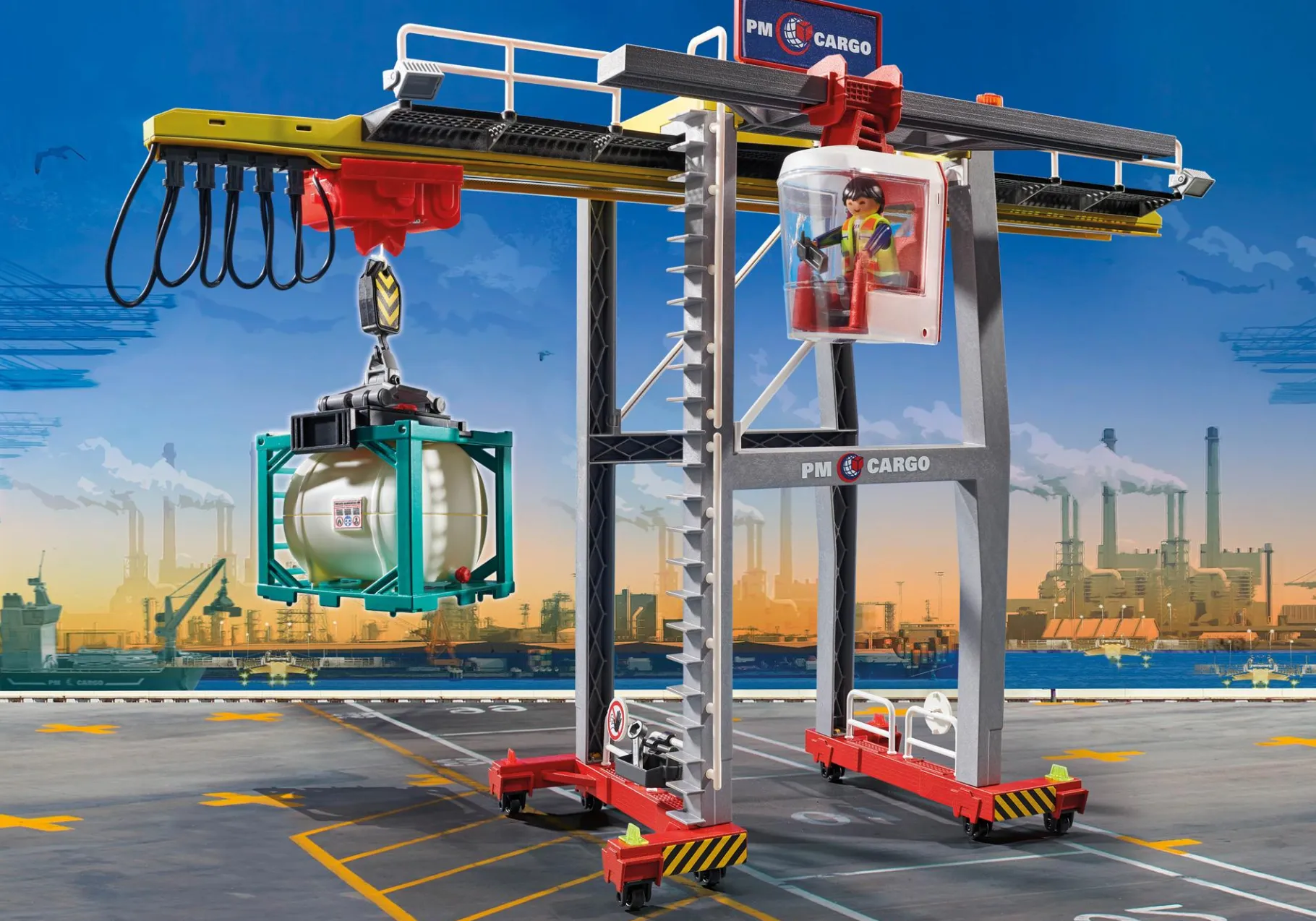 Portalkran mit Containern-PLAYMOBIL Flash Sale