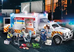 Rettungs-Fahrzeug: US Ambulance-PLAYMOBIL Online