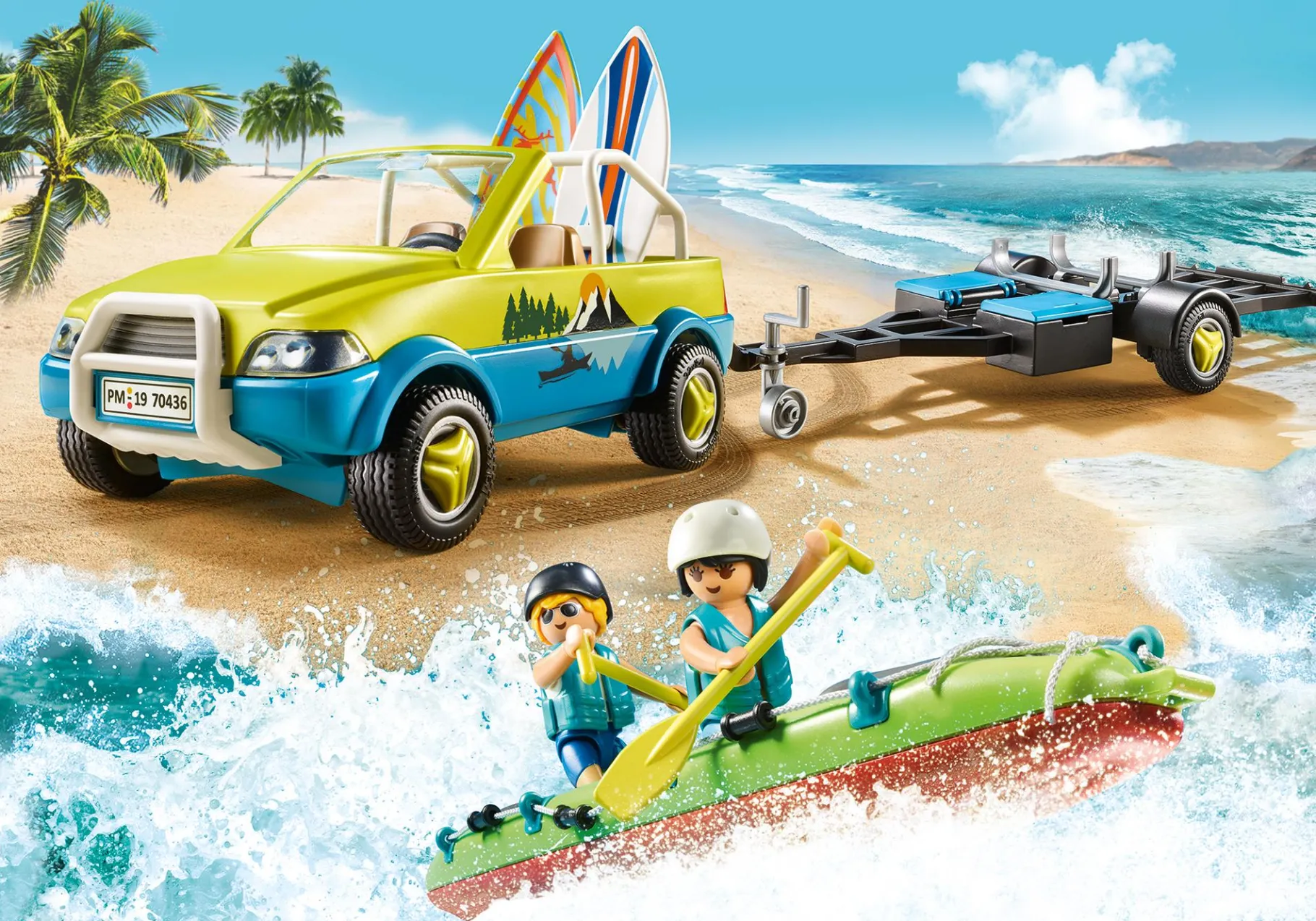 Strandauto mit Kanuanhänger-PLAYMOBIL Sale