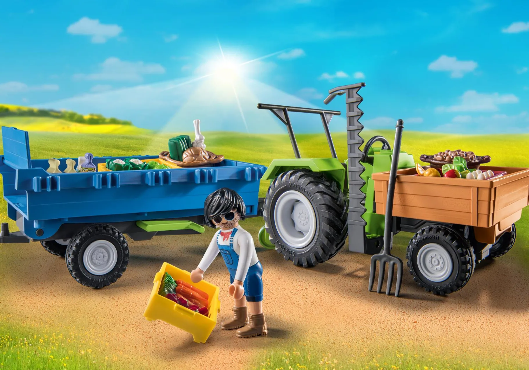 Traktor mit Hänger-PLAYMOBIL New