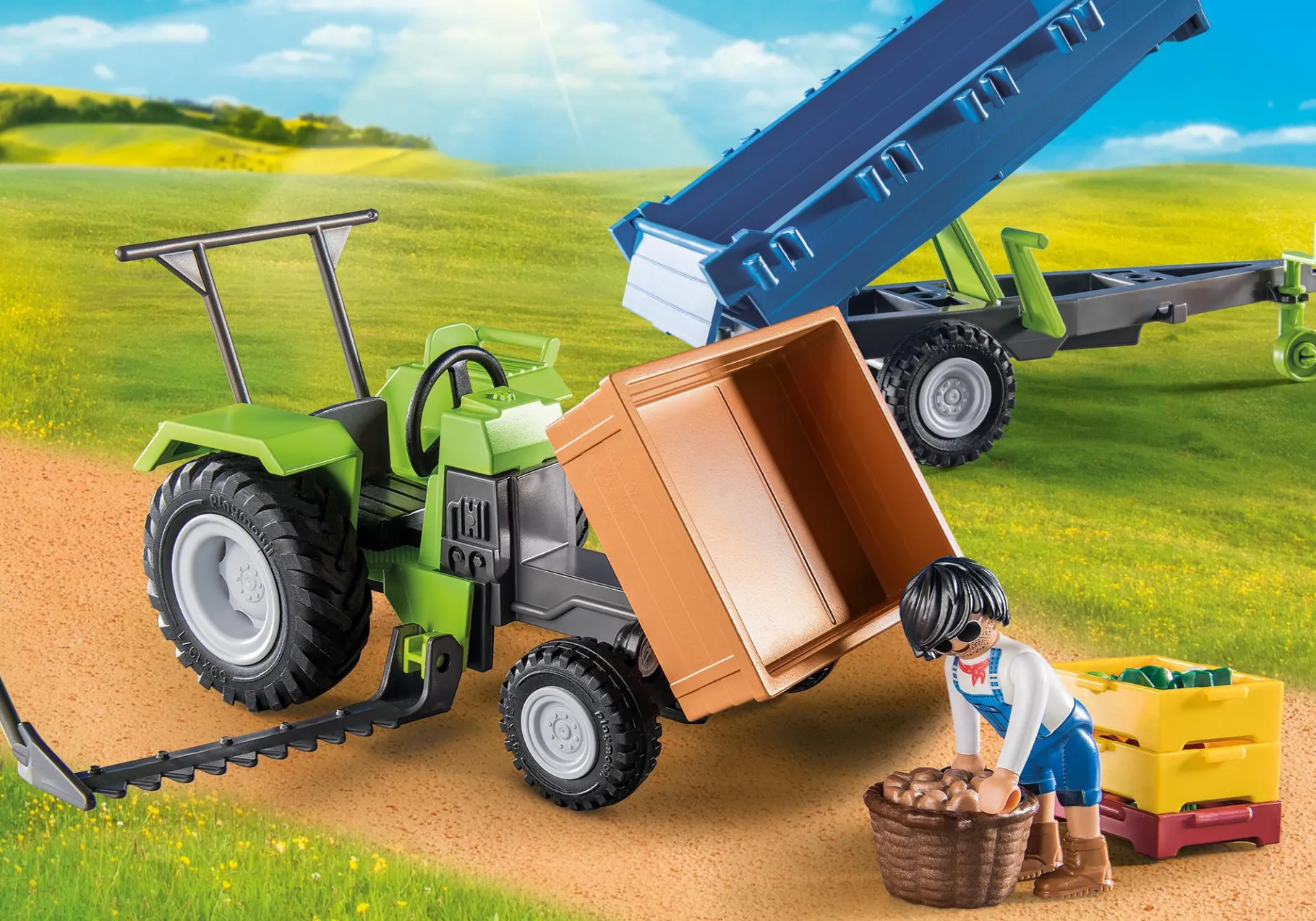 Traktor mit Hänger-PLAYMOBIL New