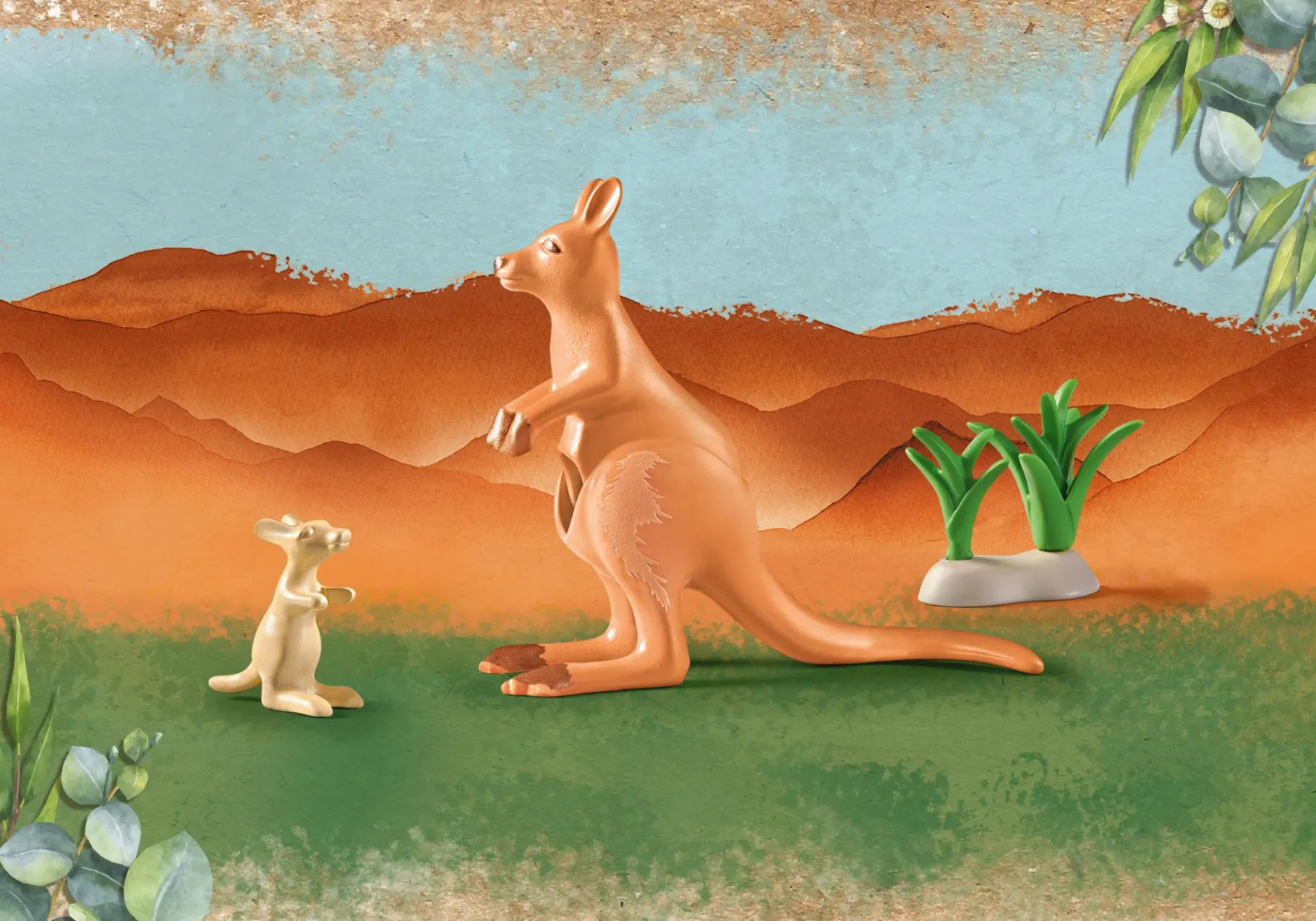 WILTOPIA - Känguru mit Jungtier-PLAYMOBIL Store